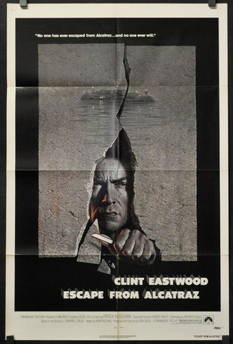 ESCAPE FROM ALCATRAZ 1979 ORIGINAL 27X41 MOVIE POSTER CLINT EASTWOOD CRIME