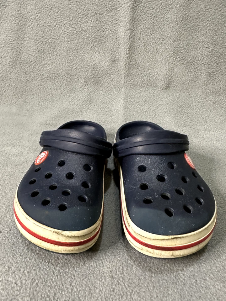 CROCS классический детский синий мальчиков sz 8 сабо комфорт резиновый скольжения на туфли шлепанцы - Изображение 3 из 4