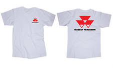 Massey Ferguson logo white T-shirt Tractor Farm Country