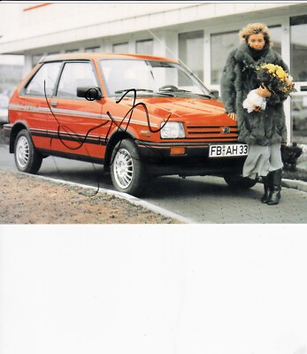 Anja Hörnich Miss Germany 1987 Autogrammkarte mit Unterschrift von Subaru