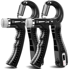 Hand Grip Strengthener 2 Pack Adjustable Resistance 10-130 lbs Forearm Exerciser