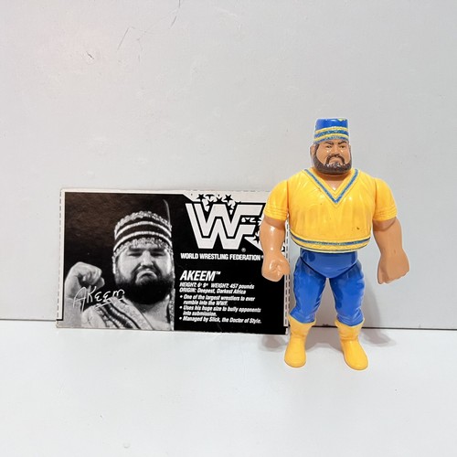Akeem WWF Wrestling Action Figure & Bio Card -...