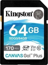Memory Card Kingston Canvas Go! Plus, 64 Gb, 170 Mb/S - 90 Mb/S