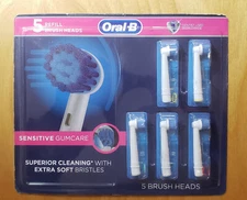 Genuine Oral-B Refill Brush Heads 5 Pack Sensitive Gum Care