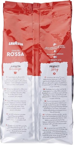 Lavazza Qualità Rossa Coffee Beans 1kg – Arabica/Robusta, Medium Roast 5/10 - Picture 8 of 8