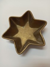 Mosiężna miska kształt gwiazdy solidna ozdobna miska gwiazda w kształcie gwiazdy miska na ciasto patyna