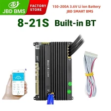 6S-21S 150-200A 3.6V Li ion Battery JBD SMART BMS Same Port with Bluetooth UART