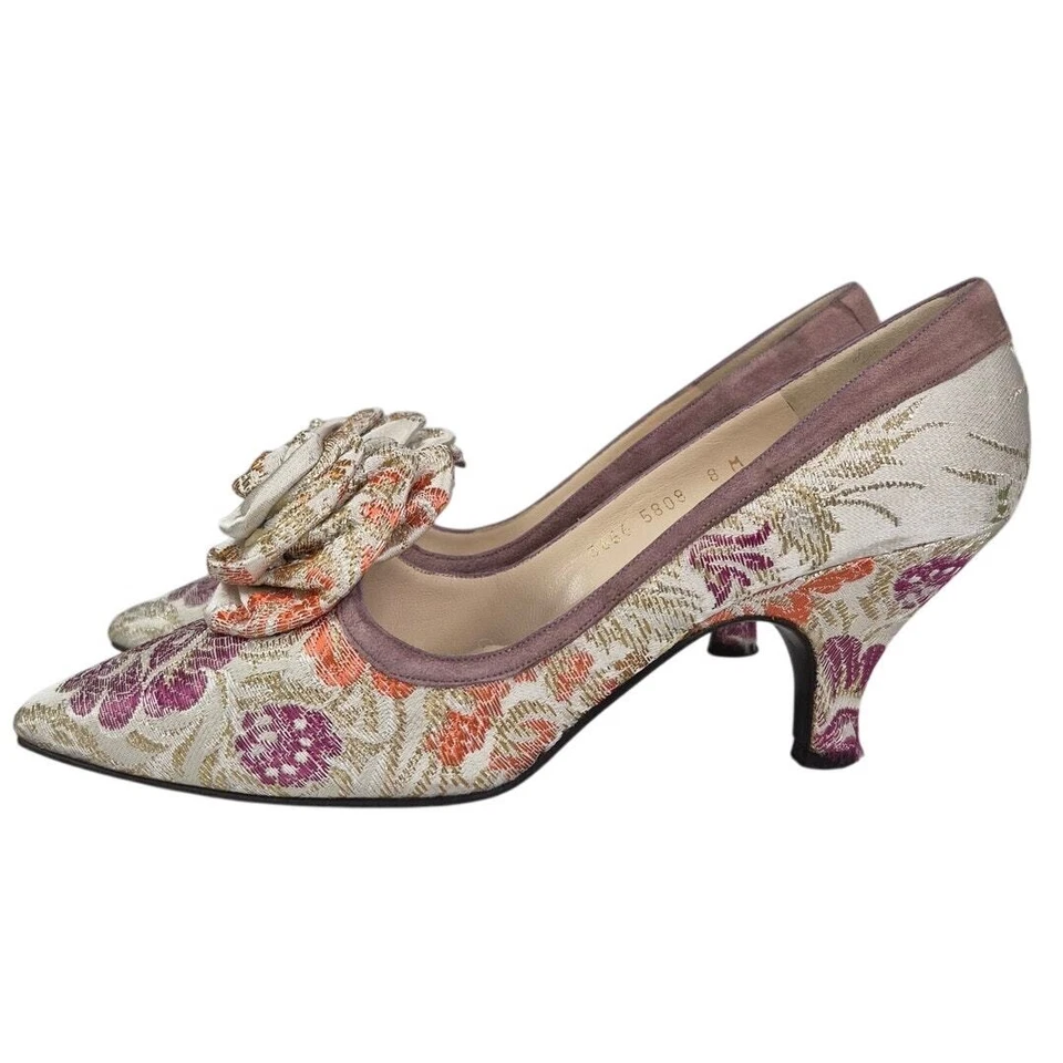 Tacones brocados Paradox de colección años 80 por Zalo caja original 8N años 1770 a victoriano años 30 Foto 2 de 4