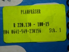 Planmesserkopf R220.130-100-15 für Platten SEKN 1504 baugleich Seco