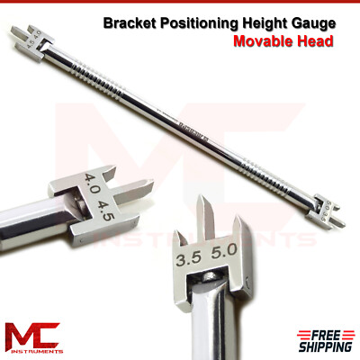 Orthodontic Movable Head Bracket Height Positioning Gauge Dental Instruments CE