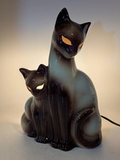 Vintage 1950's MCM Kron Siamese Cat TV Lamp Mid-Century Modern Light-TestedWorks