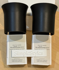 Bath Body Works Black Matte Wallflower Plug In Fragrance Device Unit Set x 2