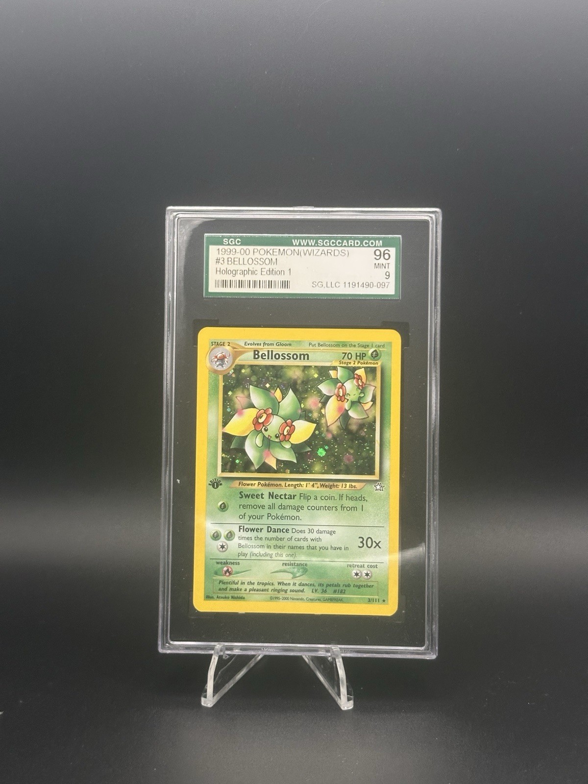 Bellossom 1st Edition 3/111 Neo Genesis Holo Foil - MINT