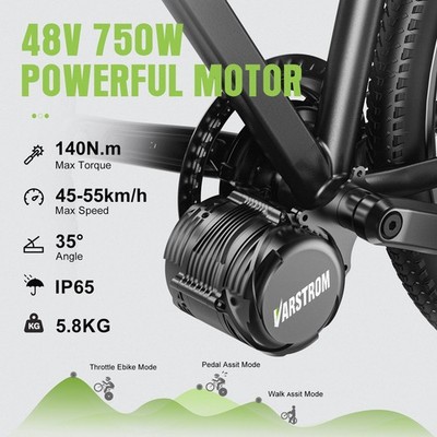 48V 750W TONGSHENG TSDZ8 Mid Motor Kit DIY Electric Bike