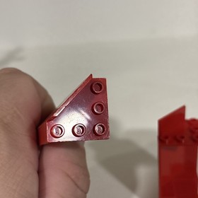 Lego 2X RARE Vintage Red Panel 2345 3x3x6 Corner Wall Part 1584 6060 Knights