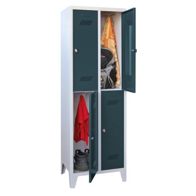 Kleiderschrank / Kleiderspind / 4er 300 mm / 1.850x600x500mm / Füße / Drehriegel