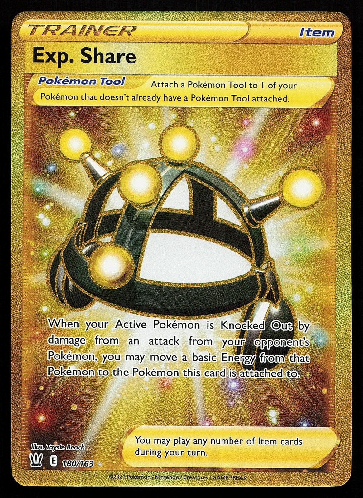 Exp. Share 180/163 Secret Rare Battle Styles Pokemon Card