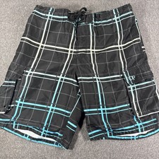 Vintage Y2k OP Ocean Pacific Board Shorts Lined Mesh Lined Pockets Surf Swim