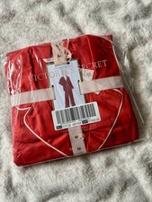 Victoria s Secret Size Medium Signature Satin Pajamas Set Bright Vermillion Red