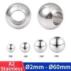 2mm-60mm Stainless Steel Silver Round Spacer Beads Jewelry Finding Loose Beads