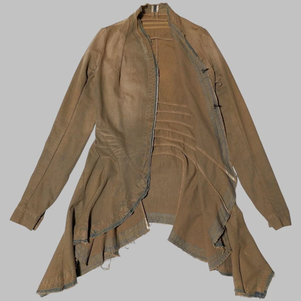 Chaqueta Vaquera Rick Owens, Marrón XS, 100% Algodón, Hecha en Italia Foto 2 de 4