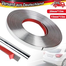 Chrom Zierleiste 15mm x 15M selbstklebend Auto Chromleiste Klebeband. Leisten