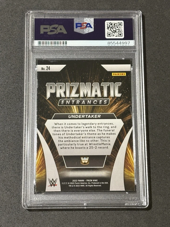 TARJETA AUTOGRAFIADA FIRMADA POR THE ENTERRADOR 2022 PANINI PRIZM WWE CERTIFICADA PSA/ADN Foto 2 de 2