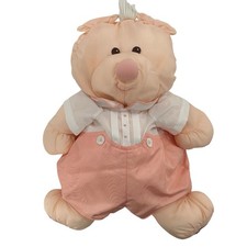Fisher Price Vintage 1986 PUFFALUMP Peach Bear Cub 8006 Outfit 16  Fast Shipping