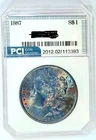1887-P Morgan Dollar Incredible Full Rainbow Color Toned GEM BU ++++