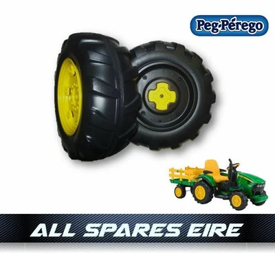 Paar Räder Hinten Traktor peg perego John Deere Ground Force 12 Volt