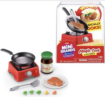 ZURU Mini Brands Really Works Magic Cook Kitchen Steak w Pan NEW