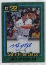 2022 Panini Donruss Optic Green Mojo Prizm 8/12 Mike Yastrzemski Auto 0rz7