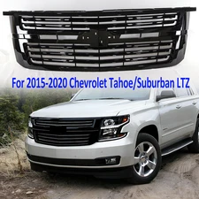 For Chevrolet Chevy Tahoe/Suburban LTZ 2015-2020 Front Upper Grille Glossy Black