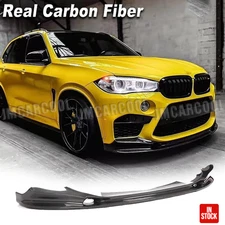 Real Carbon Fiber Front Bumper Lip Chin Spoiler for BMW F86 X6M F85 X5M 2014-18