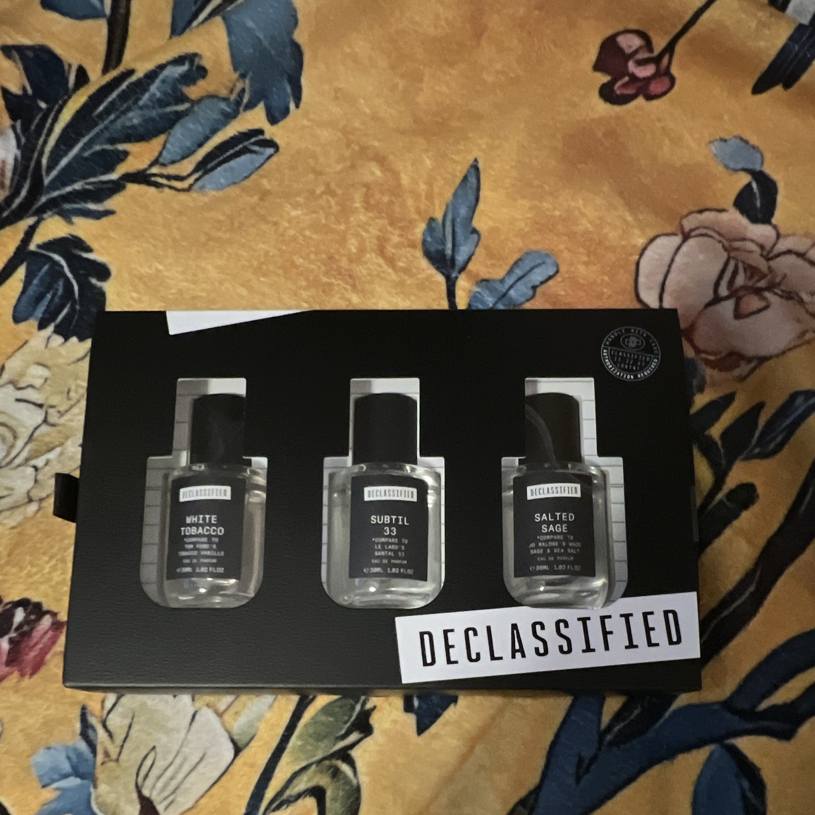Declassified Gift Set White Tobacco Subtil 33 Salted Sage 1.02 fl oz Spray