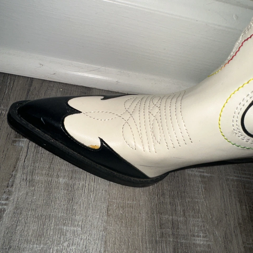 ZARA NUEVAS BOTAS VAQUERAS MUJER CON CACTUS CONTRASTE Blanco TALLA EUR 39 Foto 4 de 4