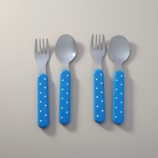 Cath Kidston Baby/Toddler Blue Spot Cutlery Set