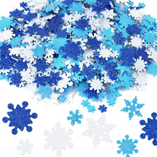 Glitter Snowflake Foam Stickers Self-Adhesive Snowflake Stickers Decals for Chri
