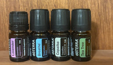 doTERRA Lavender, Breathe, Copaiba  Tea Tree Lot 4- All 5ml size bottles New
