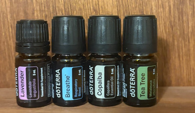 doTERRA Lavender, Breathe, Copaiba & Tea Tree (Lot 4-) All 5ml size bottles New