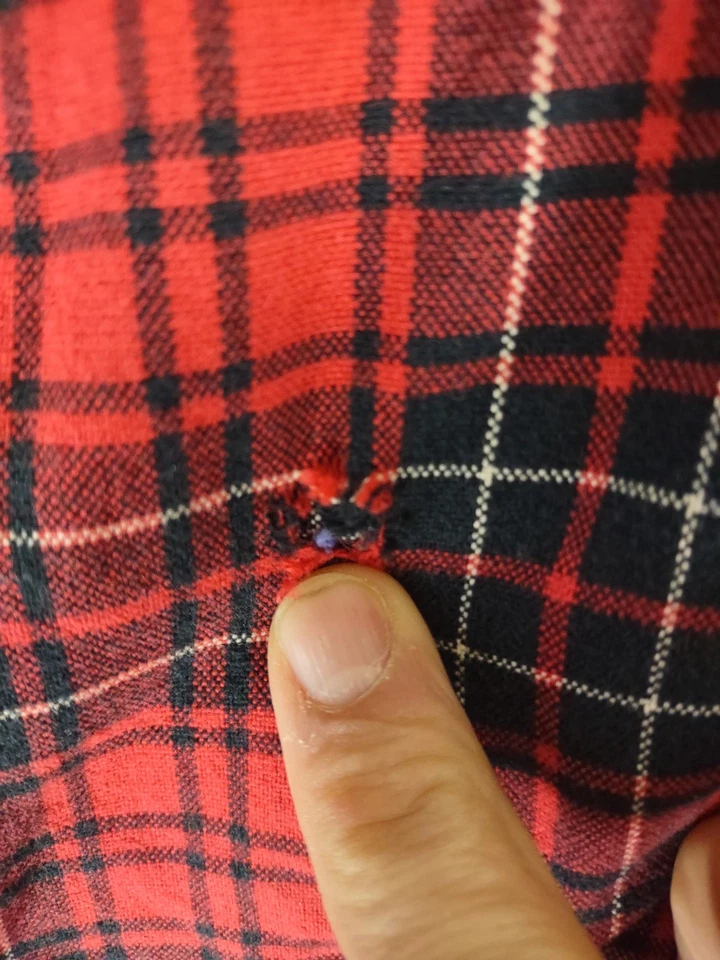 Polo Ralph Lauren Shirt Mens S Red Buffalo Check Leather Elbow Patch Lumberjack - Image 3 of 4