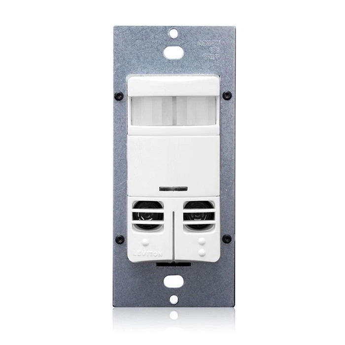 Leviton OSSMD-MAW, Sensor de Ocupación de Pared, Relé Doble, 2400SF, 120-277V, Blanco Foto 3 de 4