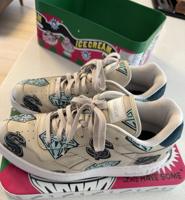 Reebok Ice Cream BB 4000 MU Men's Skateboarding Shoes Beige US Size 9