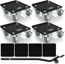 Quality Upgraded 4 Pack of 4 Wheel Heavy Duty Movement Set,Furniture Moving Doll