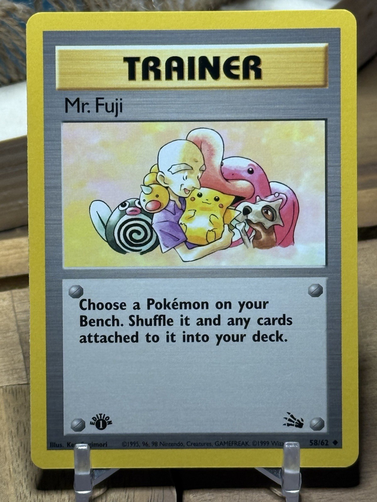 1999 Pokemon Fossil 1st Edition Mr. Fuji #58/62 NM/M