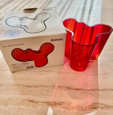 Vaso Iittala Alvar Aalto rosso fiammeggiante 12 cm