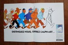 Rare Affiche plv Promotionnel Sortie Librairie tintin alph art alph-art 30x46cm