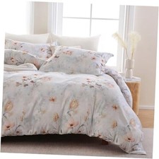 100 Cotton Duvet Cover Queen Size, Queen U.S. Standard Grey Flower
