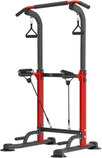 Power Tower Pull Up Bar Dip Station Assistive Trainer Multi-Function Home Gym
