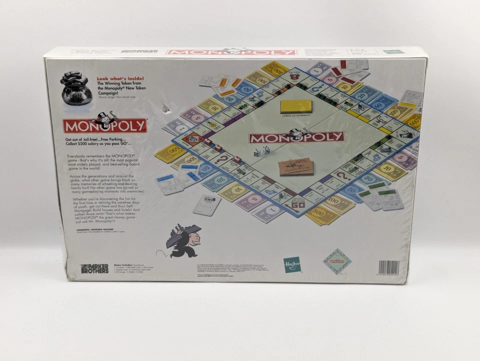 Vintage 1999 Parker Brothers Monopoly New Plastic Sealed BRAND NEW Made In USA - Image 2 of 4